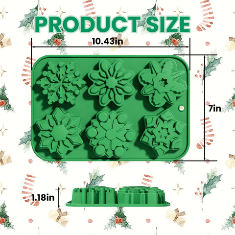 Gieehiol snowflake mold ideal for chocolate desserts and holiday treats