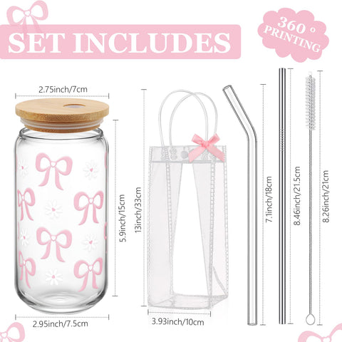 Giesiery glass with stainless steel straw ideal for iced coffee