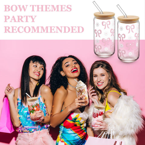 Giesiery pink bow daisy heart design adds feminine charm to beverages