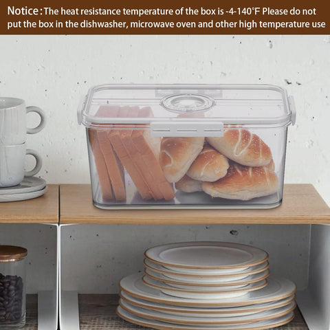 Gifhomfix bread box includes a detachable drain board for vegetables and fruits.