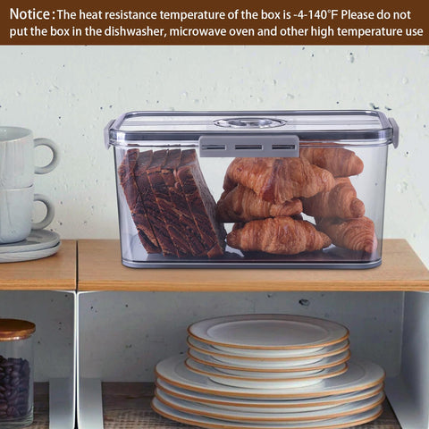 Gifhomfix bread box detachable drain board drains moisture from produce.