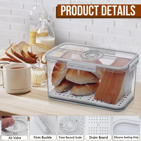 Gifhomfix bread box offers ample capacity for most loaves.
