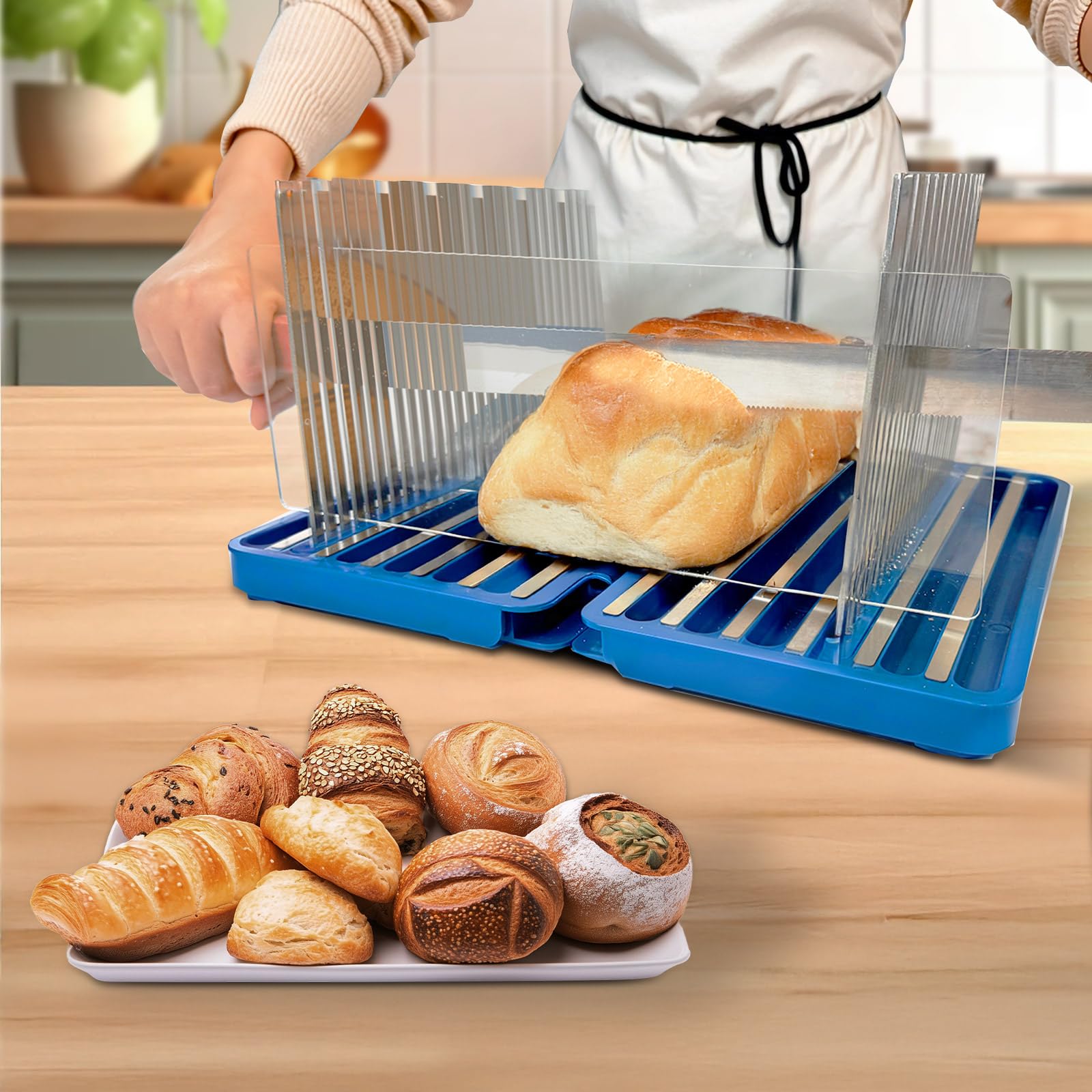 Gifhomfix bread slicer dishwasher safe for easy cleanup after baking.