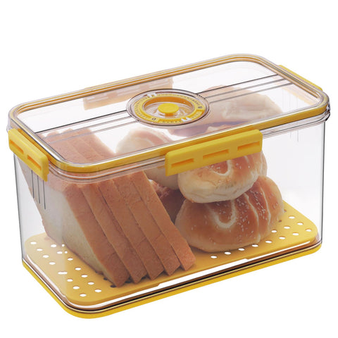 Gifhomfix bread box with airtight lid keeps bread fresh on the counter.