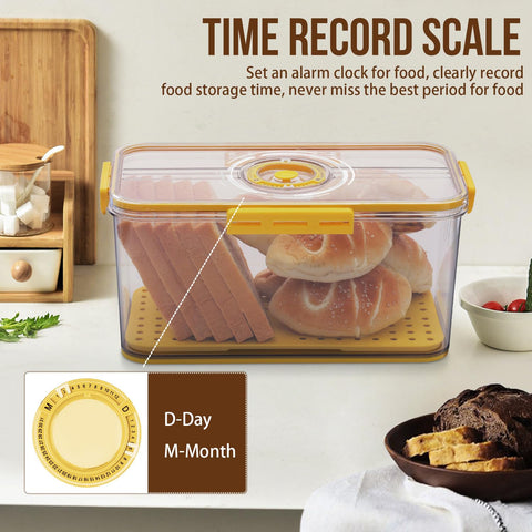 Gifhomfix bread box uses BPA-free food-grade plastic for safe viewing.