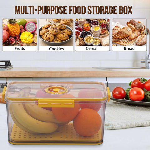 Gifhomfix bread box in bright yellow translucent design for easy viewing.