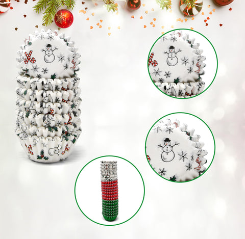 Gift Boutique white-background snowman design liner for charming party treats.