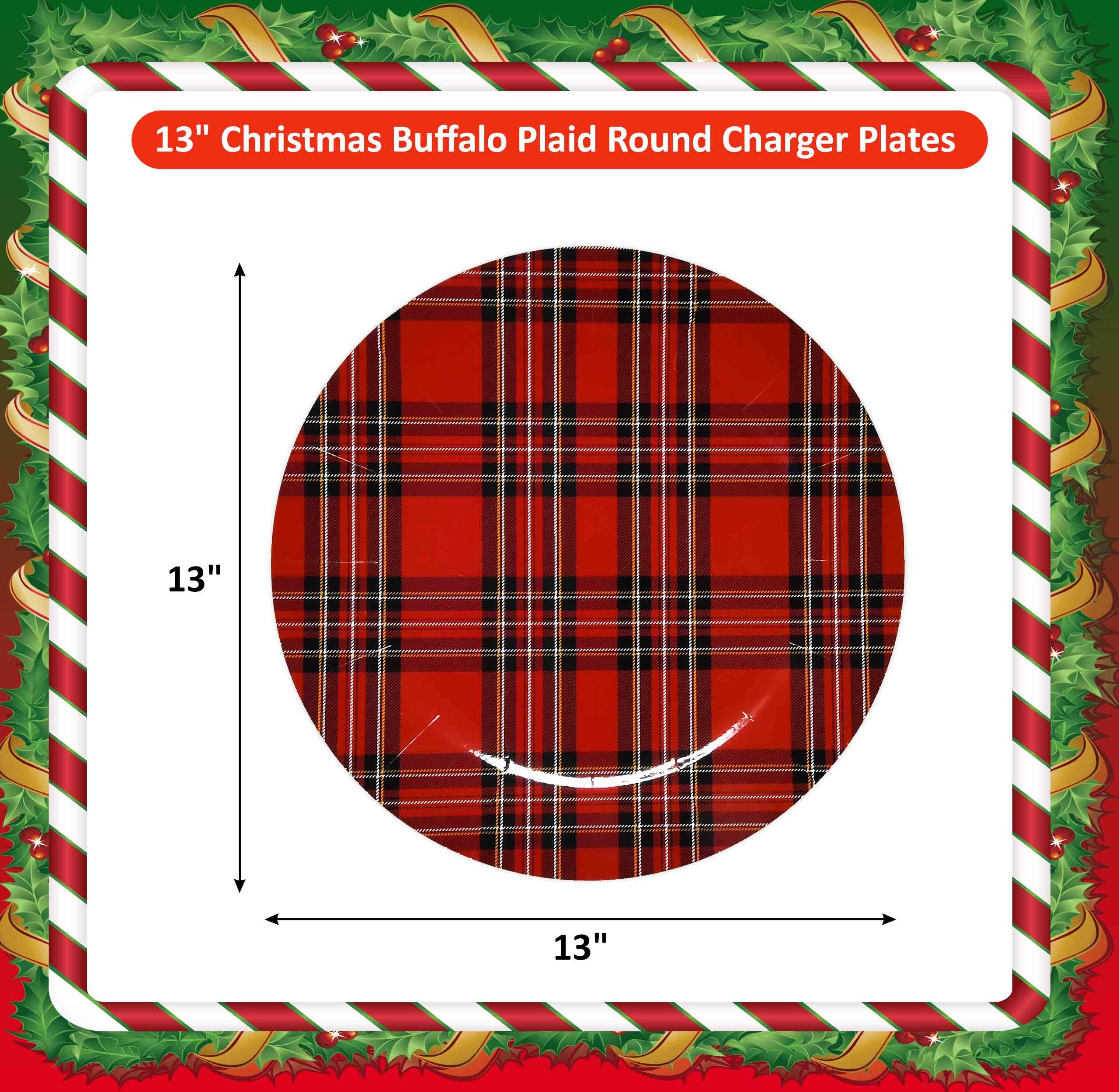 Gift Boutique Christmas round charger plate enhances any table decor