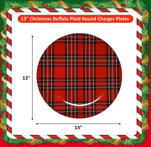 Gift Boutique Christmas round charger plate enhances any table decor