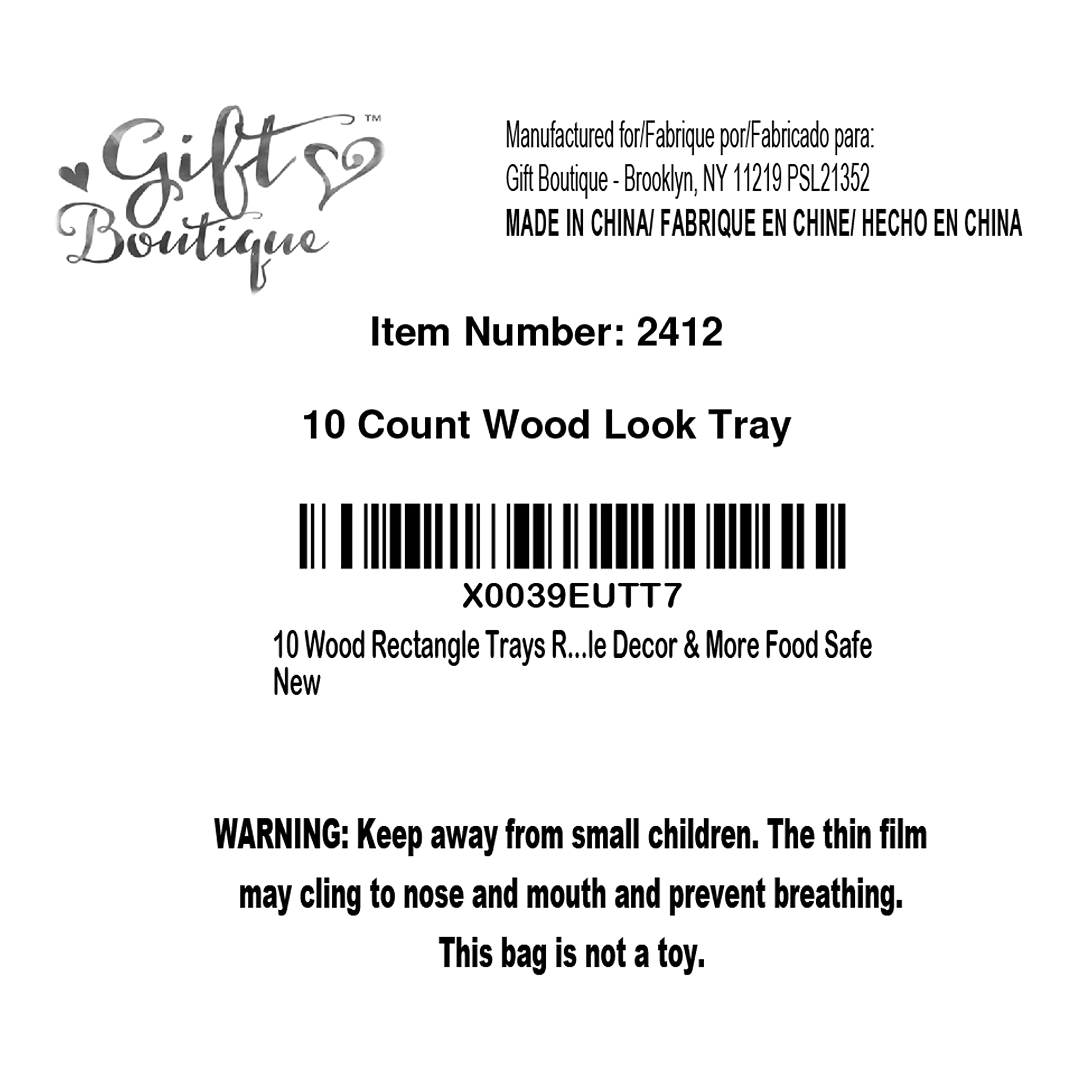 Gift Boutique wood tray edge detail highlighting durable, stylish presentation