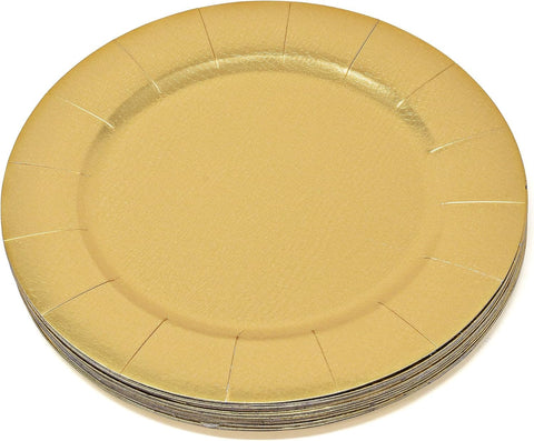 Gift Boutique gold charger close up showing rim detail and sheen