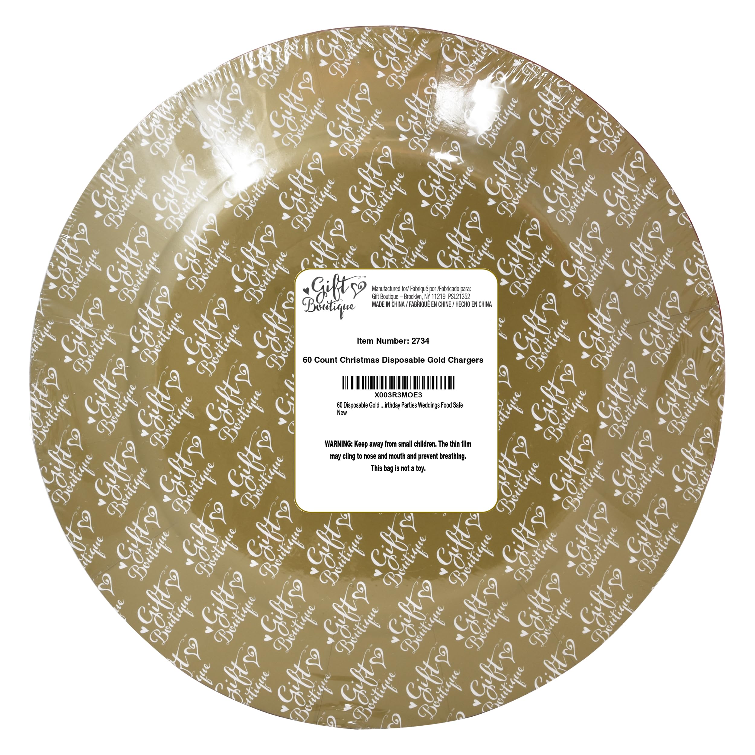 Gift Boutique heavy duty charger plate suitable for heavy foods