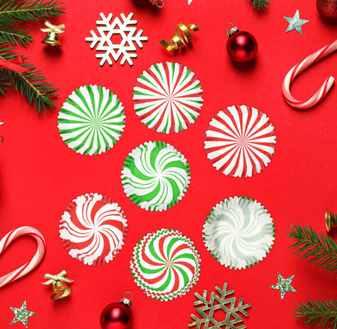 Gift Boutique holiday snack liners for candies, nuts, and petites pastries