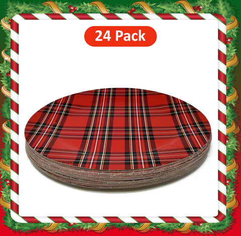 Gift Boutique plaid rim charger pairs with salad bowls for stability