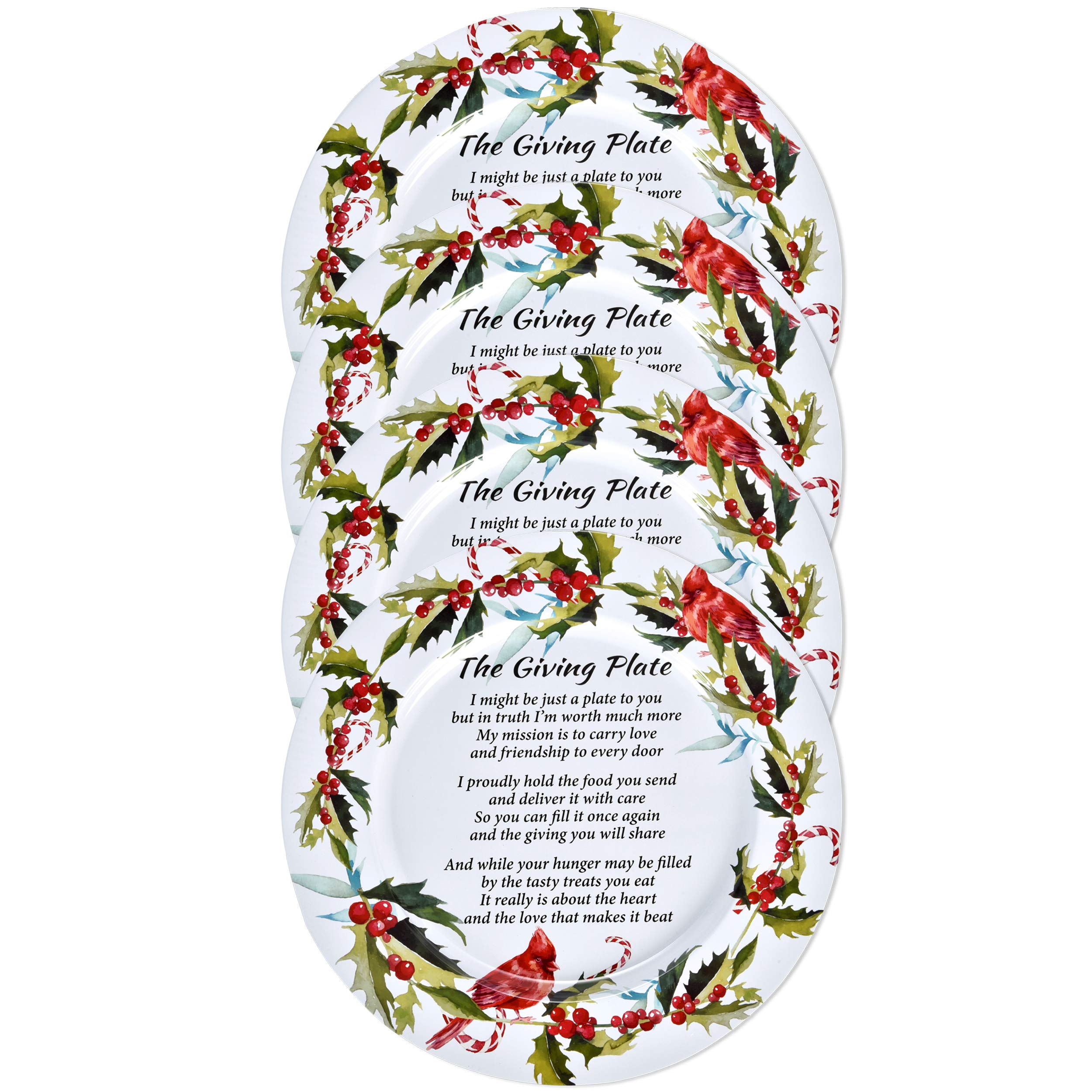 Gift Boutique set of four plates ready for holiday cookie exchanges.