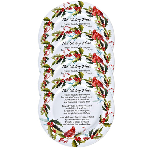 Gift Boutique set of four plates ready for holiday cookie exchanges.