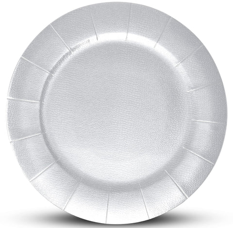 Gift Boutique silver chargers elevate decor in hotels, restaurants, and events.