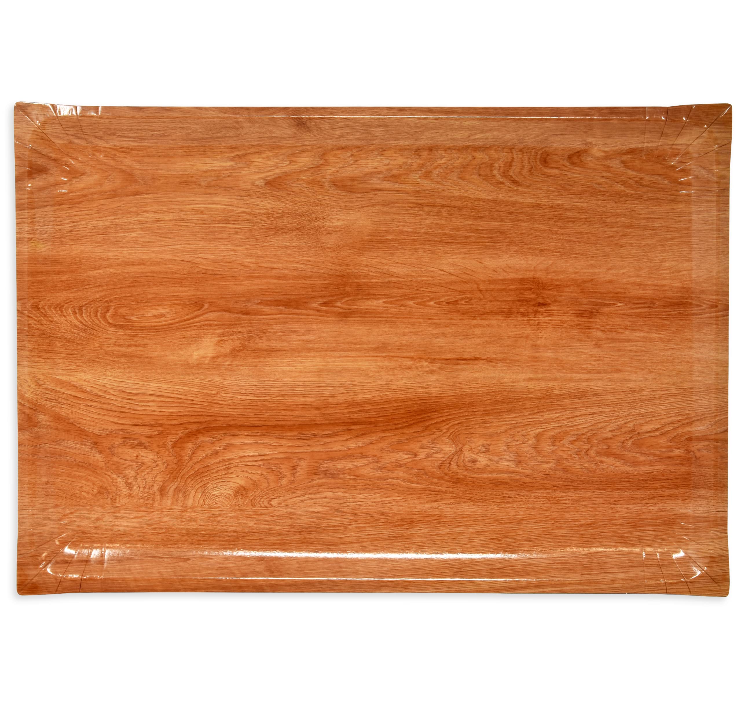 Gift Boutique rustic wedding table setup using wooden-look trays