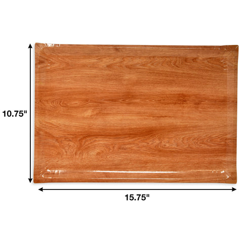 Gift Boutique wood tray closeup reveals wood grain for premium dessert setup