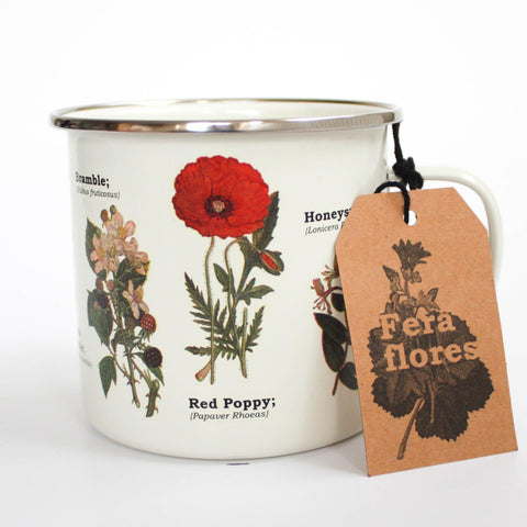 Gift Republic enameled steel mug, durable for camping.