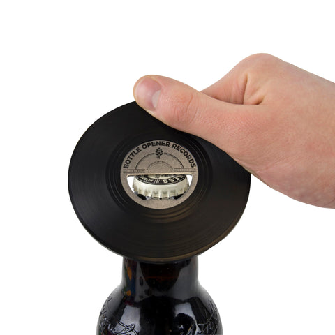 Gift Republic vinyl bottle opener 9 cm diameter, authentic look
