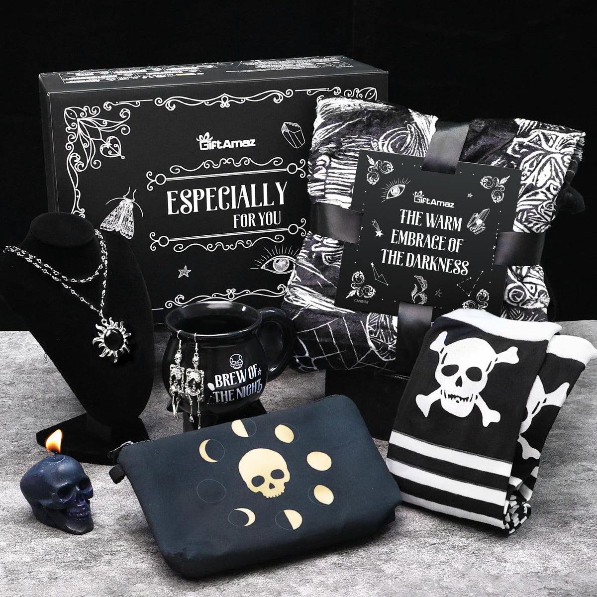 GiftAmaz Witch Cauldron Mug shown with dark gothic look, ideal for cozy coffee rituals