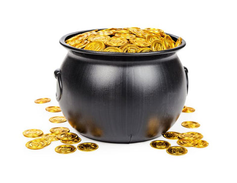 GiftExpress pot-of-gold-candies-bucket demonstrates easy festive display