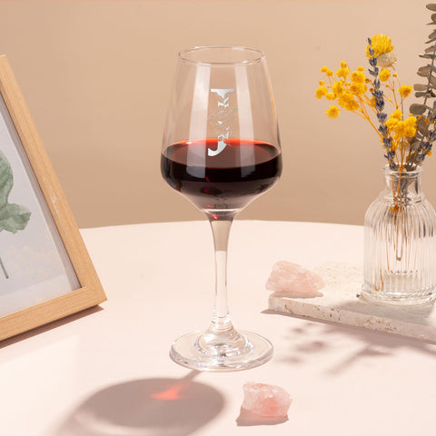 GiftHarbor engraved wine glass with lasting etching for memorable gifts.