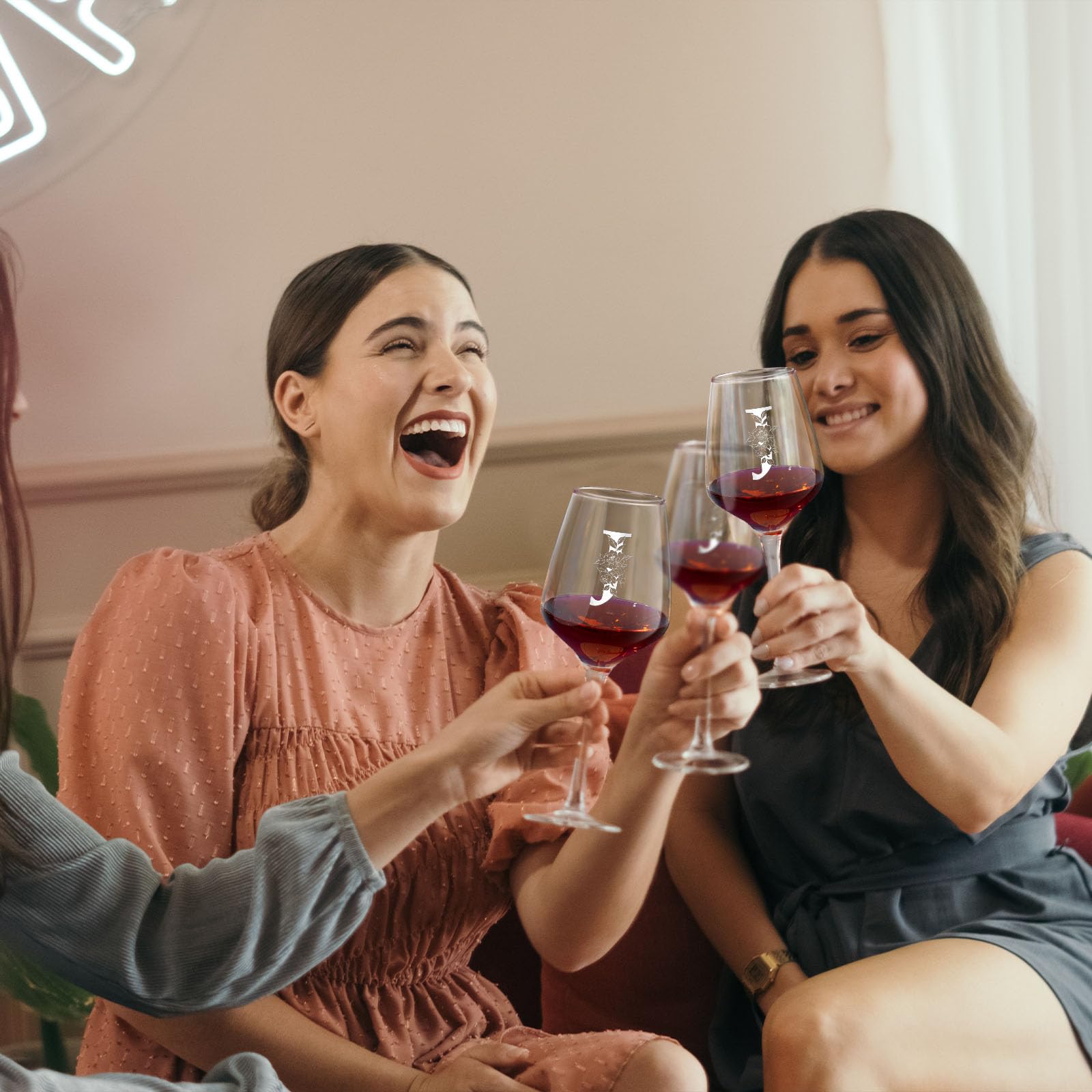 GiftHarbor wine glass gift for women suits birthdays or holidays.