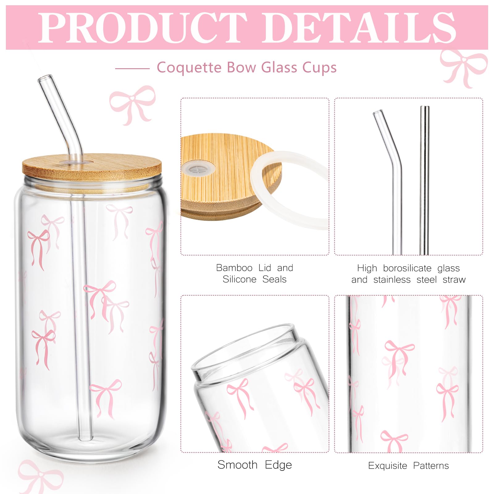 GiftPeak gift-packaging bow glass cup makes a ready-made present