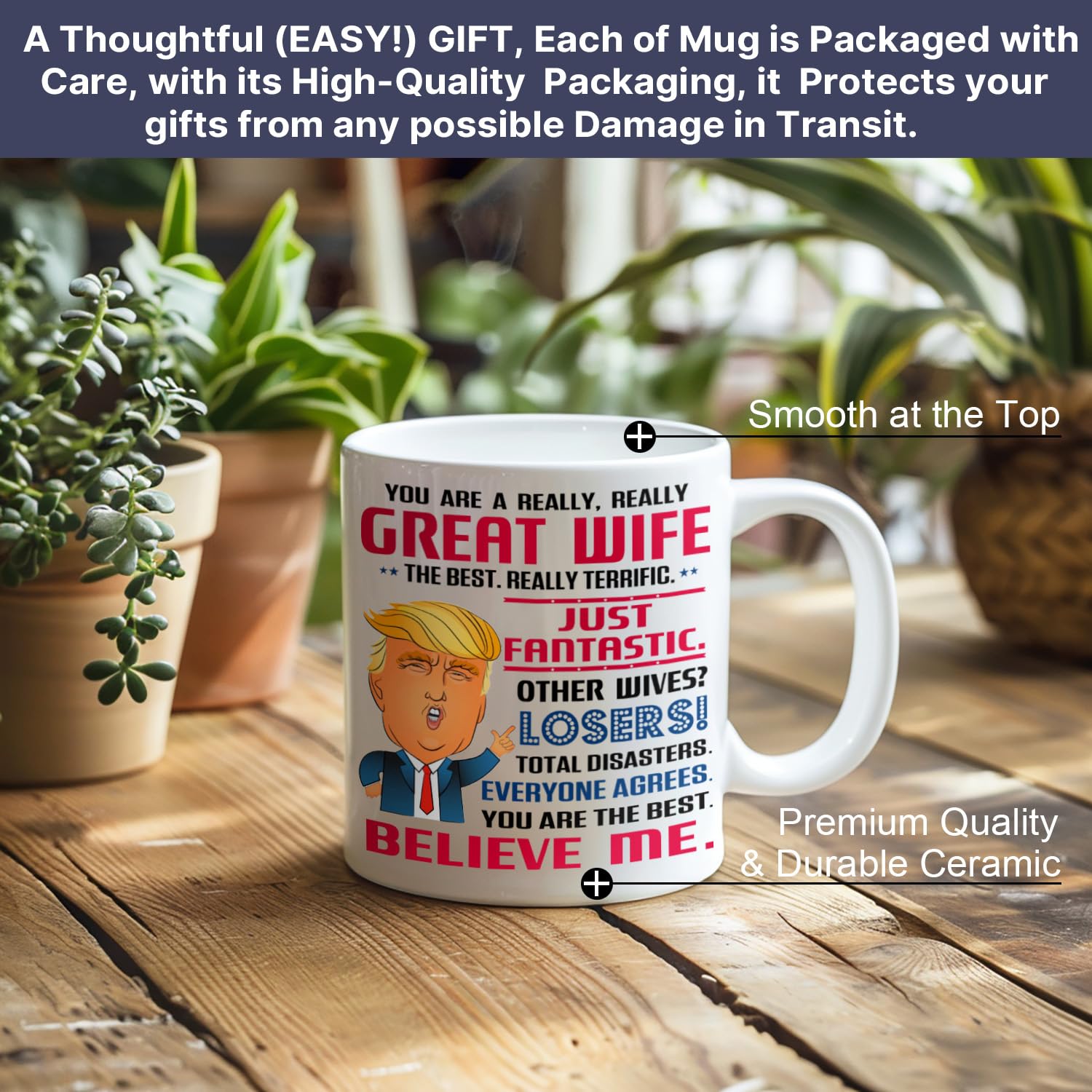 GIFTSFARM mug is microwave and dishwasher safe for easy everyday use.