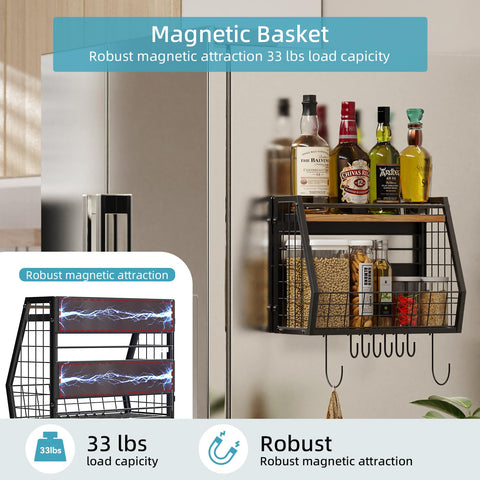 GIGIFTREE fridge organizer upper layer designed for spices and condiments you reach easily.
