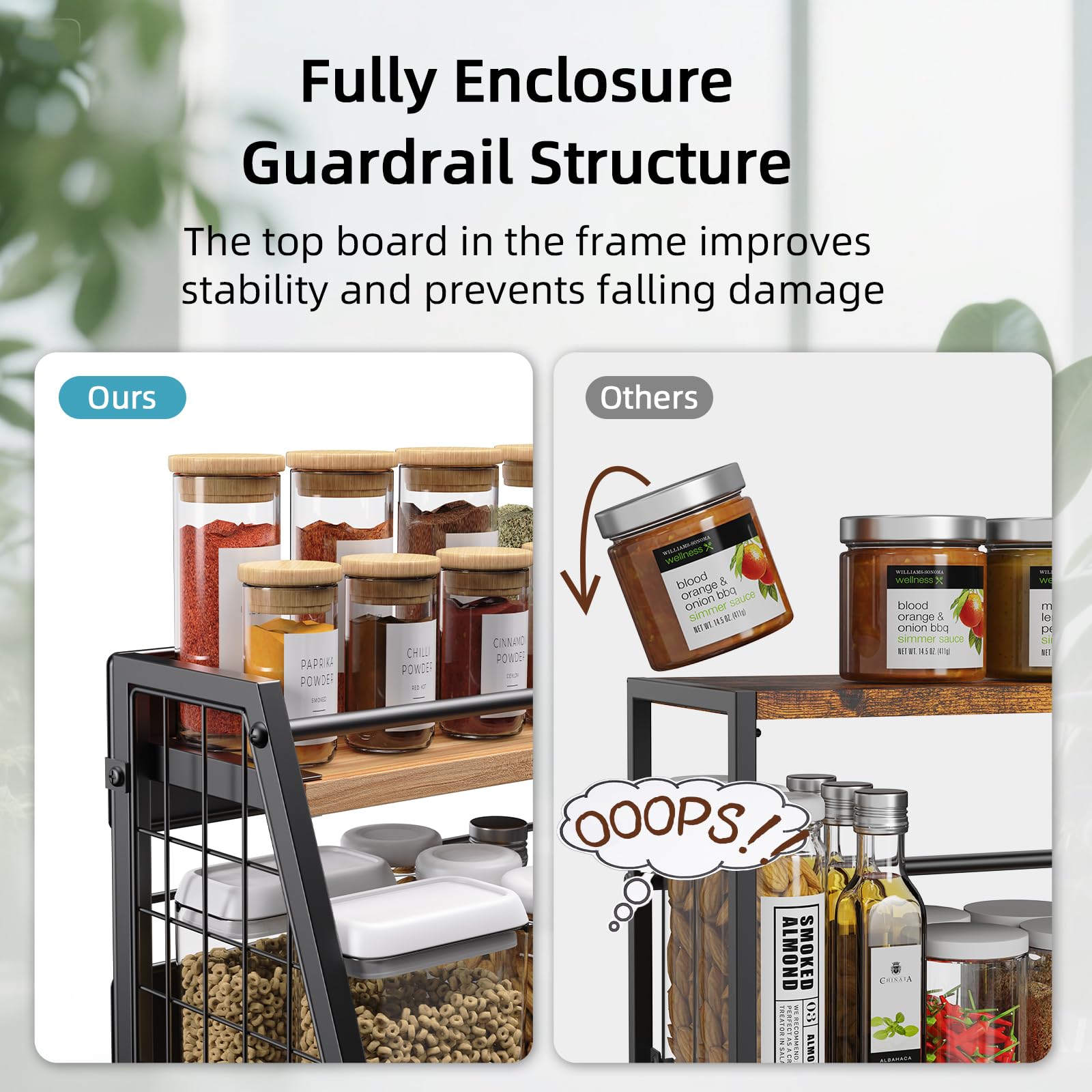GIGIFTREE eight-hook magnetic rack for utensils, towels, and snacks to free counter space.