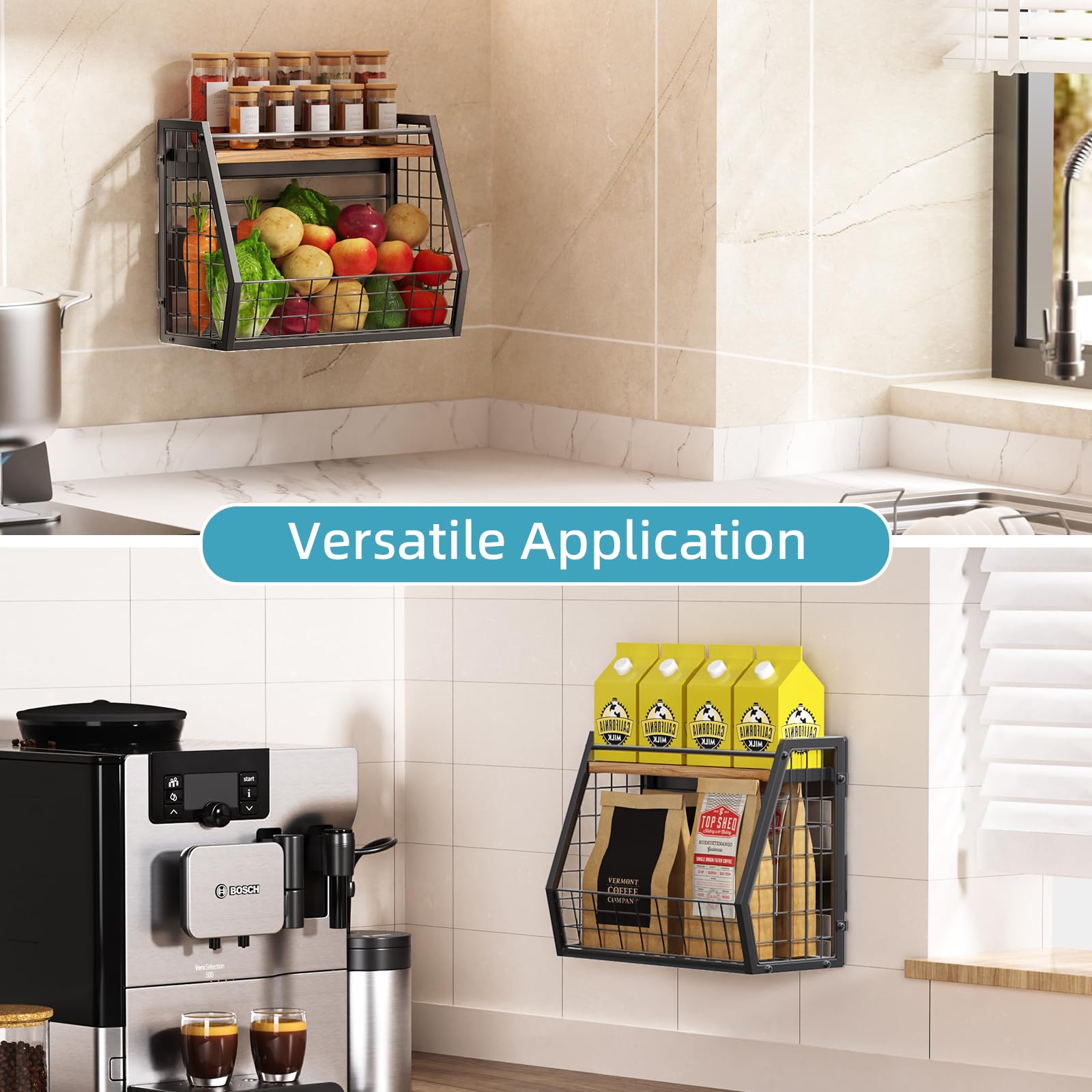 GIGIFTREE rust-resistant magnetic shelf keeps fridge tidy with easy wipe-down.