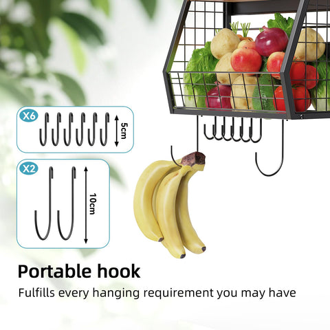 GIGIFTREE hollow ventilated design keeps produce fresher while allowing airflow.