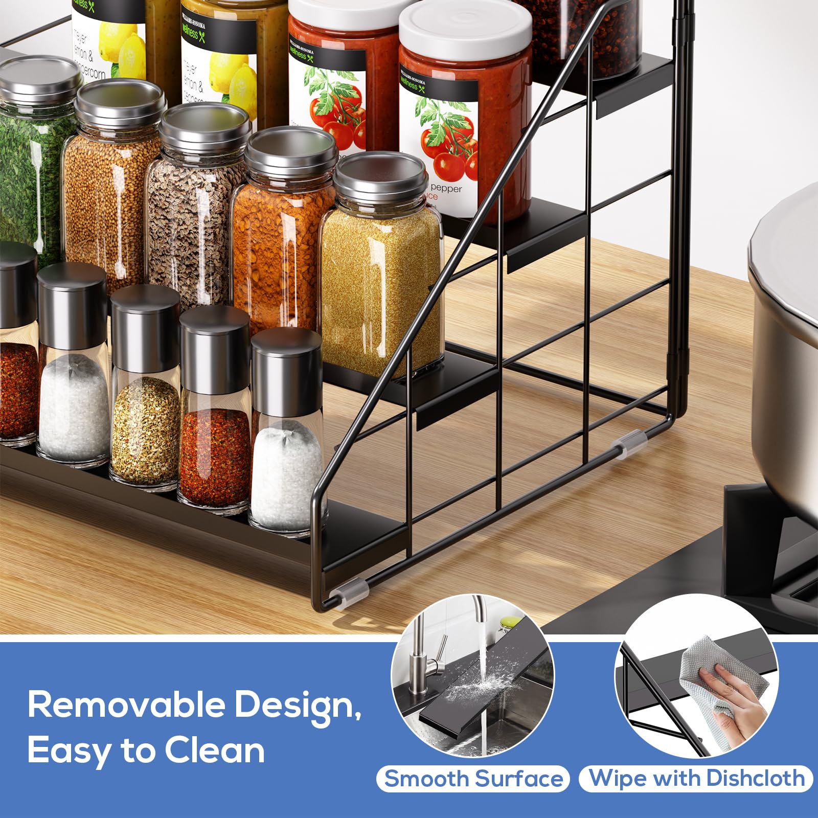GIGIFTREE on the countertop keeps spices within easy reach