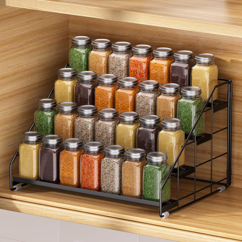 Easy-access spices with GIGIFTREE 4-tier rack during cooking