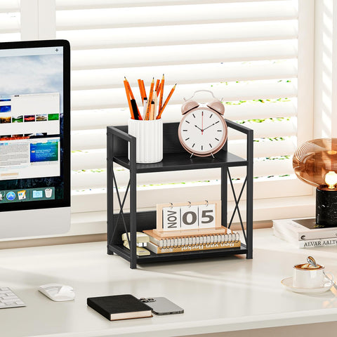 Giikin black matte frame shelf complements contemporary home decor.