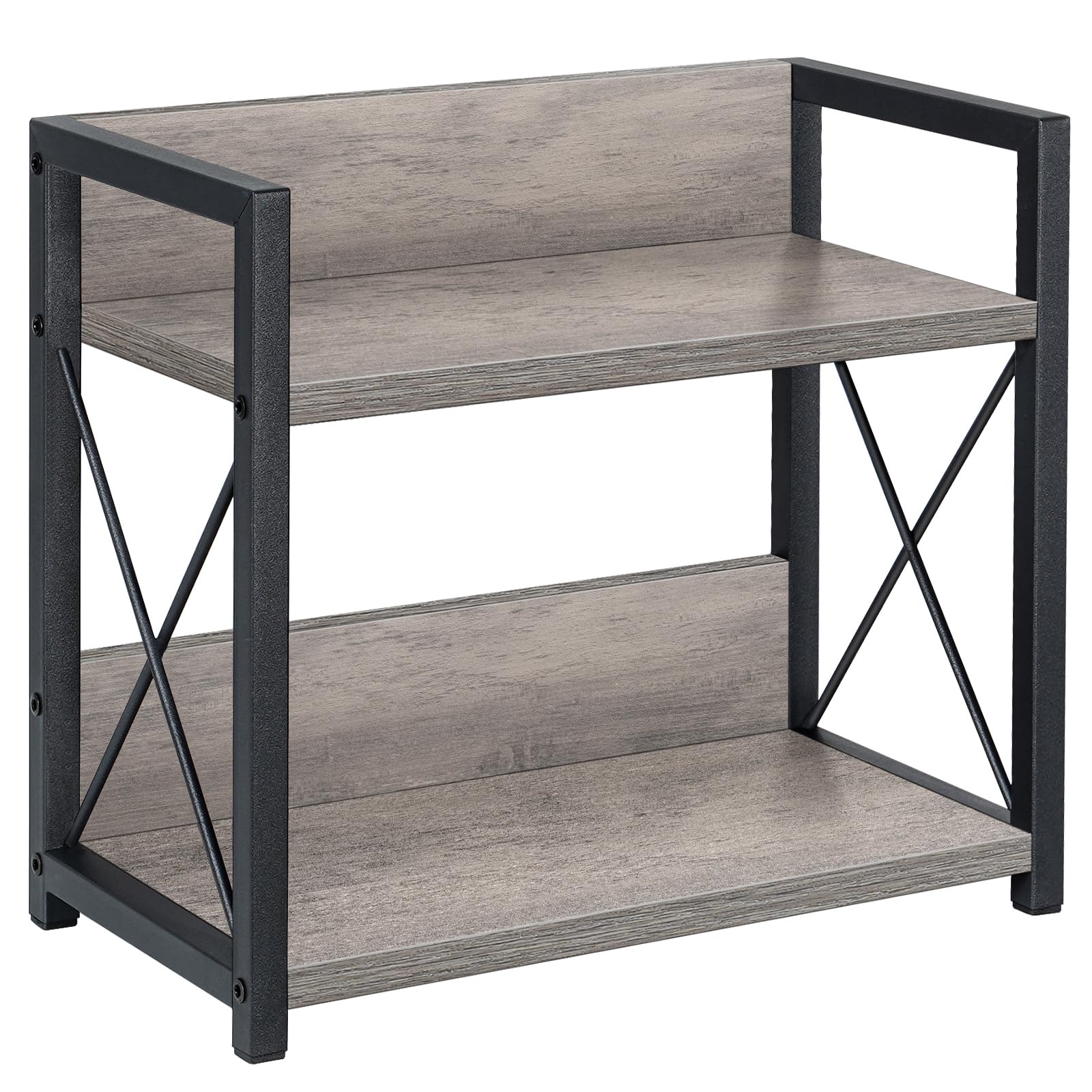 Giikin countertop shelf organizer 2-tier keeps spices neatly arranged for easy reach.