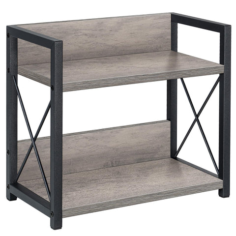 Giikin countertop shelf organizer 2-tier keeps spices neatly arranged for easy reach.