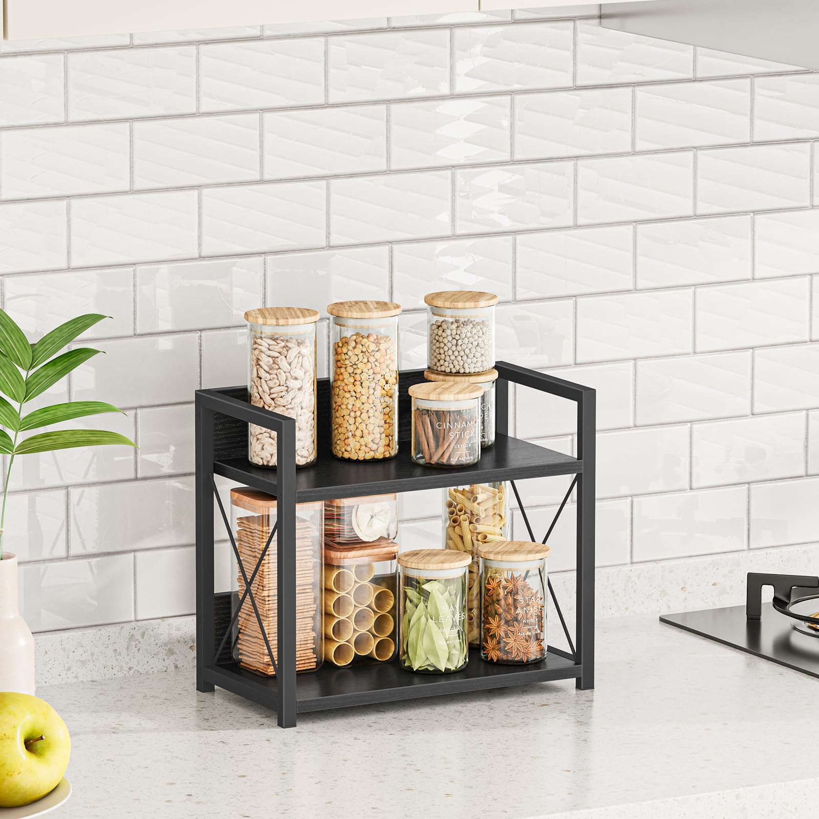 Giikin Kitchen Counter Shelf durable frame close-up emphasizes robust materials.
