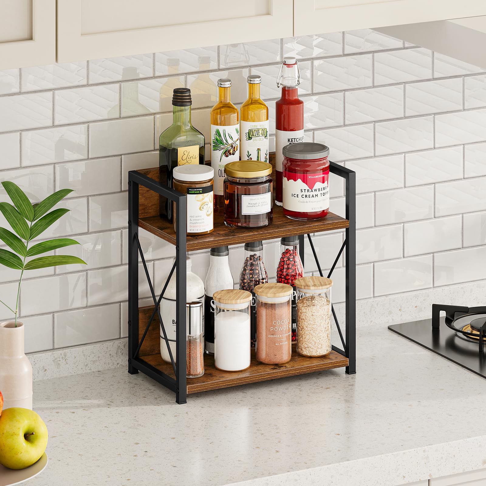 Giikin sturdy metal frame providing stability on the countertop.