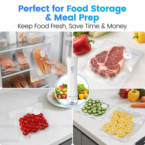 Gikxki vacuum sealer is portable for traveling and outdoors.