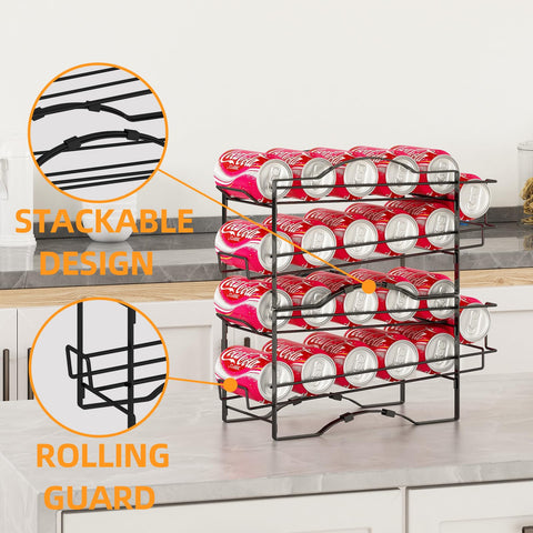 GILLAS stackable design lets you expand storage as you add cans.