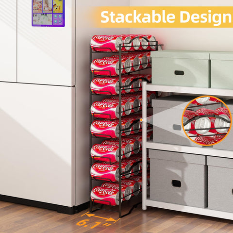 GILLAS multipurpose can rack for fridge, cabinet, or countertop storage.