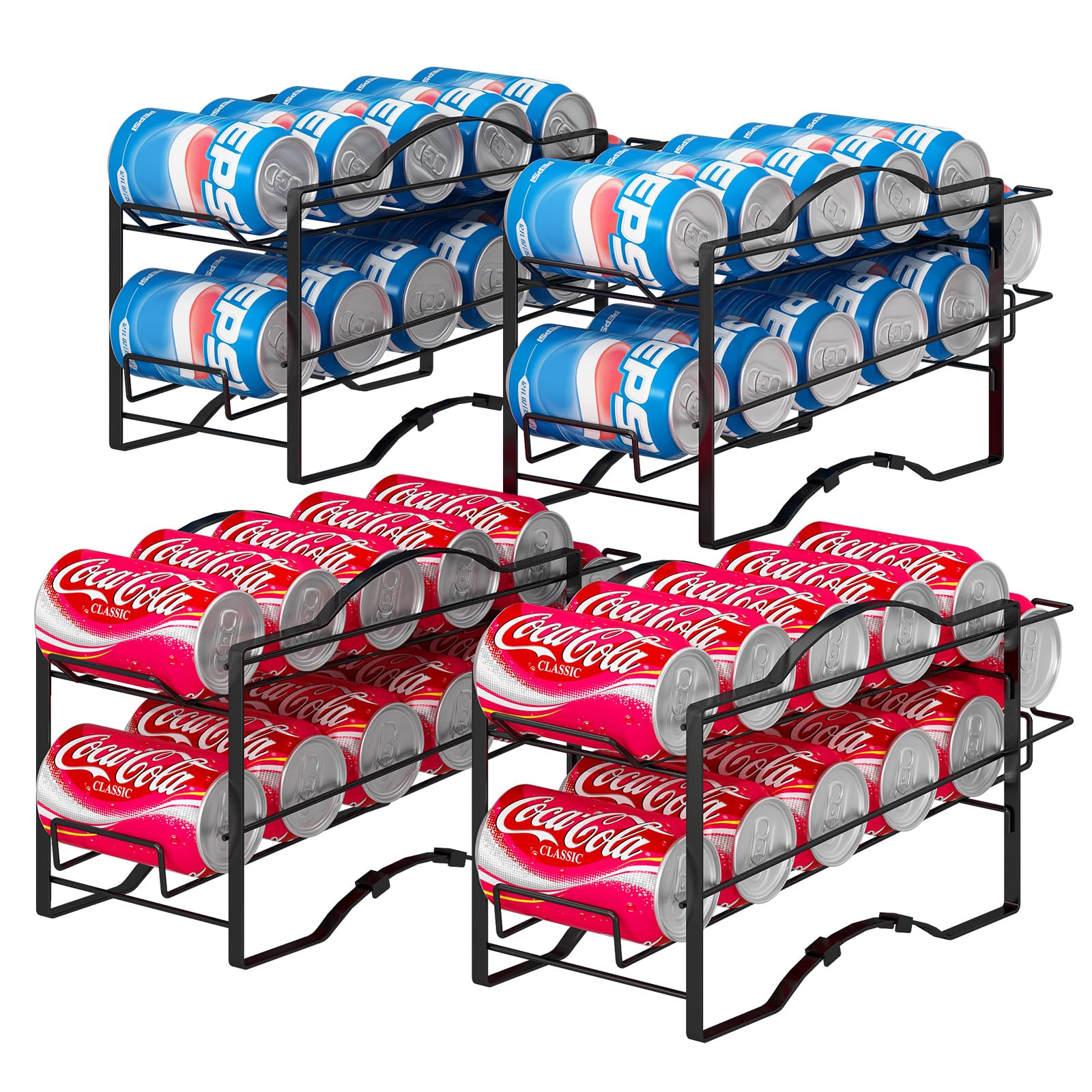 GILLAS soda can rack non-slip stability prevents sliding on counters.
