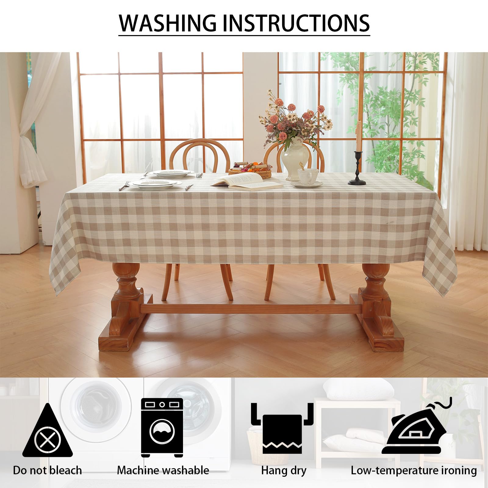 Gillhov checkered dining room setup showing versatile style