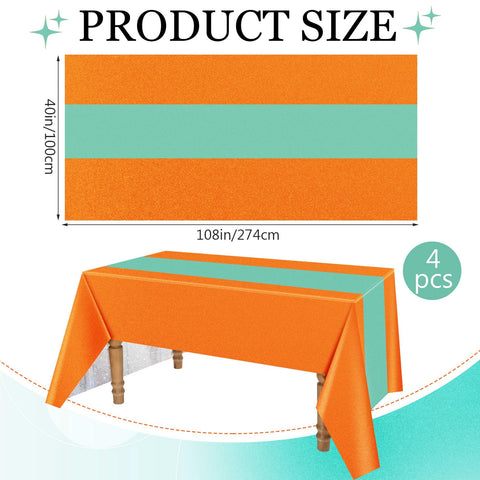 Gilprop lime iridescent tablecloth on table highlighting easy party setup