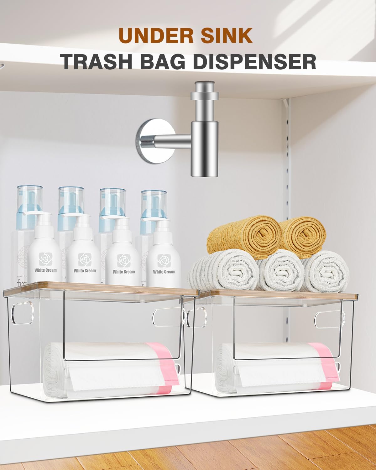 Ginnerella pantry setup showing easy access to bags and items.