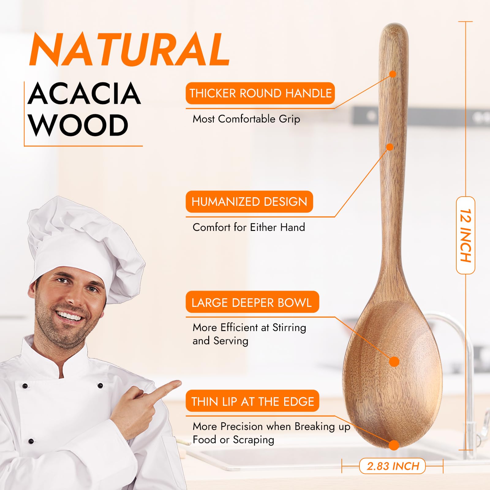 GinSent ergonomic thick-handle spoon ideal for comfortable stirring.